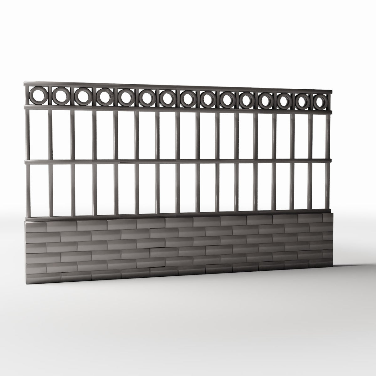 Diorama modelbouw productfoto 3: Diorama tuin: decoratief parkhek met ringornamenten (Ref. 580D)