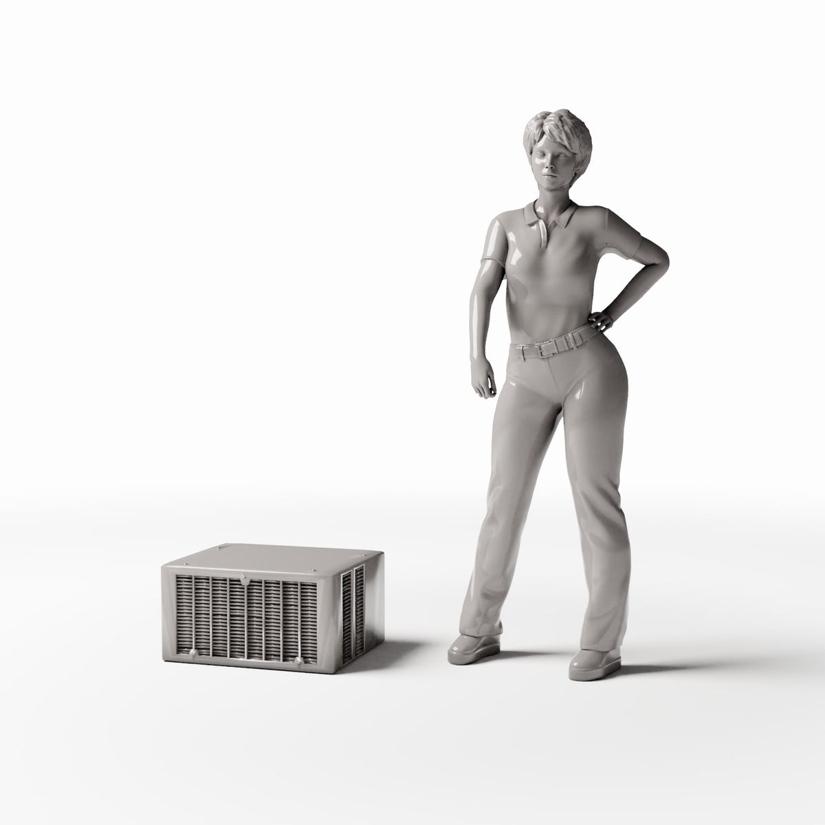 Diorama Modellbau Produktfoto 1: Diorama Gebäude: Klimaanlagen-Außengerät mit Lüftungsgitter (Ref. 586D)