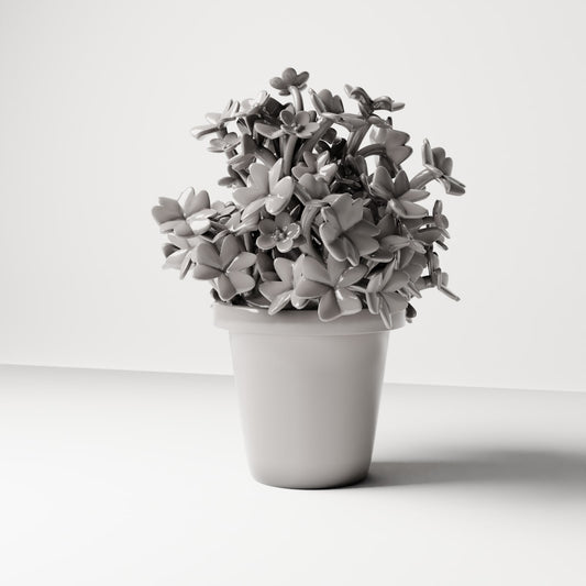 Productfoto diorama en modelbouw 1: Dioramaplant: Oxalis-klaver in bloempot (Ref. 58D)