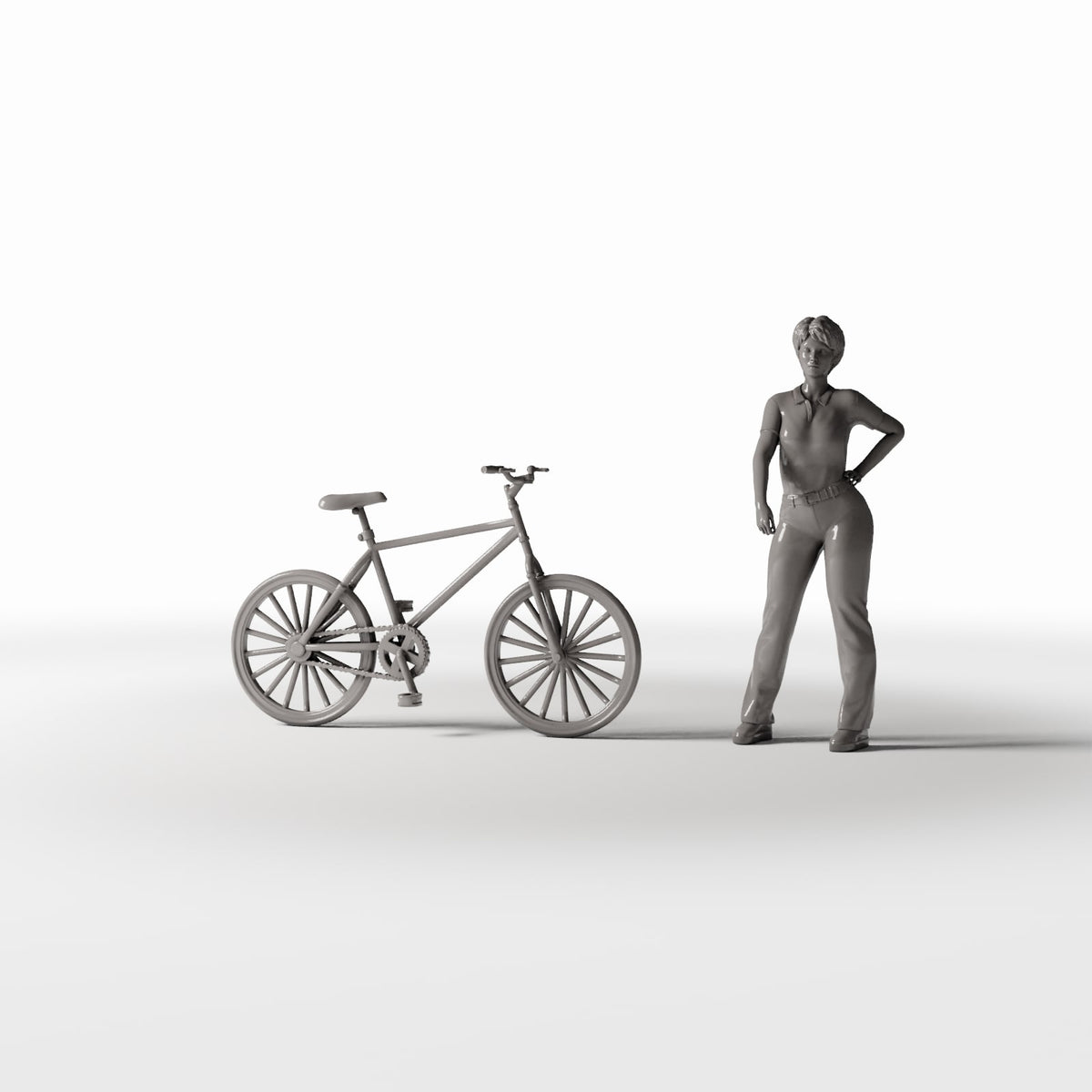 Productfoto diorama en modelbouw 1: Stadsdiorama: klassieke stadsfiets (Ref. 597D)