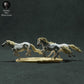 Productfoto Dierfiguur Diorama, Modelbouw: 0: Wilde Dierfiguur: rennende Camargue-paarden (Ref 01_01_73)