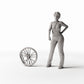Productfoto diorama en modelbouw 1: Straatdiorama: beschadigd fietswiel (Ref. 601D)