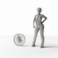 Productfoto diorama en modelbouw 1: Dioramawerkplaats: fietswiel met spaken en naaf (Ref. 602D)