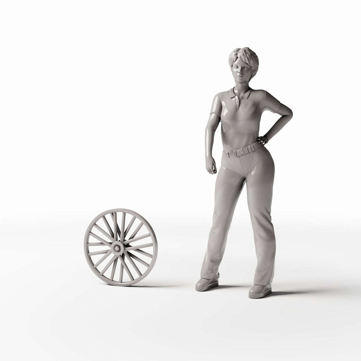 Productfoto diorama en modelbouw 1: Dioramawerkplaats: fietswiel met spaken en naaf (Ref. 602D)