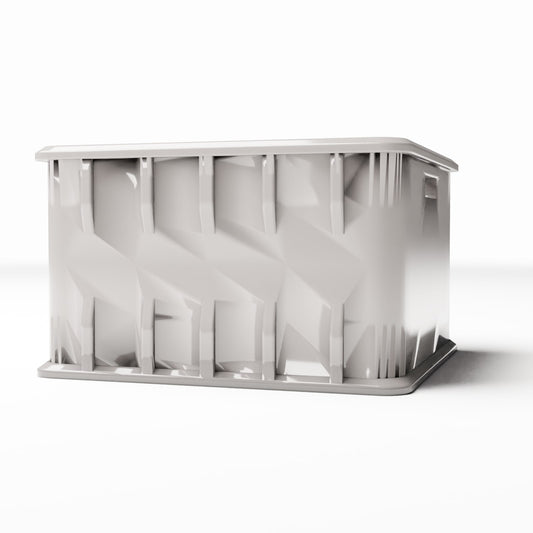 Productfoto diorama en modelbouw 0: Diorama Magazijn: Lege flessenkrat met vakken (Ref. 614D)
