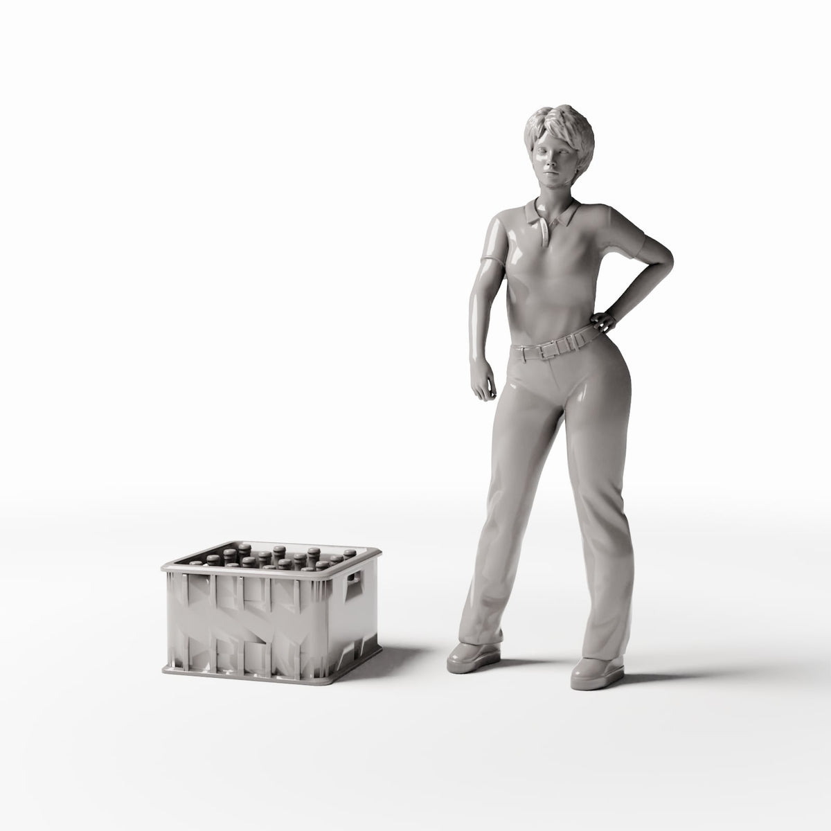 Productfoto diorama en modelbouw 1: Diorama-opslag: flessenkrat (Ref. 615D)