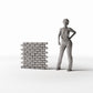 Productfoto diorama en modelbouw 1: Dioramagebouw: beschadigde bakstenen muur (Ref. 631D)