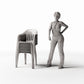 Productfoto diorama en modelbouw 1: Dioramameubilair: stapelbare kunststofstoelen (Ref. 654D)