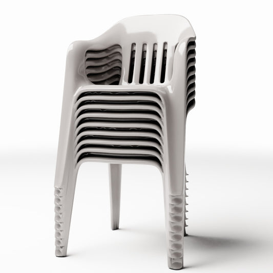 Productfoto diorama en modelbouw 0: Dioramameubilair: stapelbare kunststofstoelen (Ref. 654D)