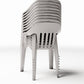 Productfoto diorama en modelbouw 3: Dioramameubilair: stapelbare kunststofstoelen (Ref. 654D)