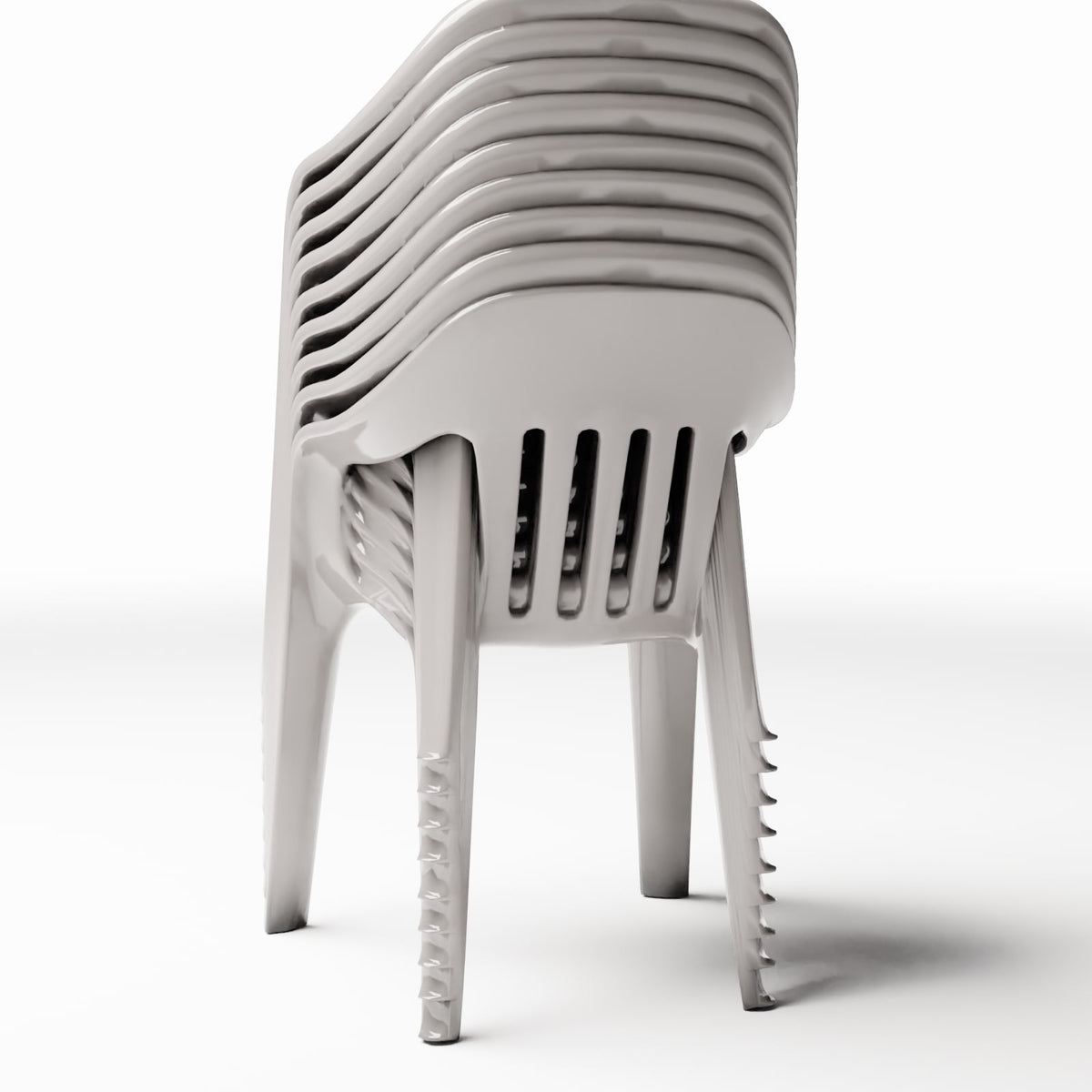 Productfoto diorama en modelbouw 3: Dioramameubilair: stapelbare kunststofstoelen (Ref. 654D)
