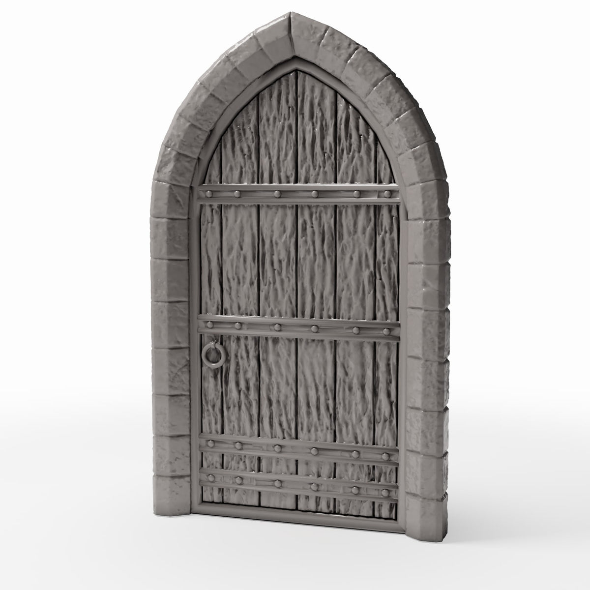 Productfoto diorama en modelbouw 0: Dioramagebouw: gedetailleerde kerkdeur met stenen omlijsting (Ref. 662D)