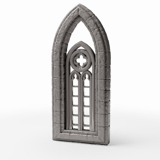 Productfoto diorama en modelbouw 0: Dioramagebouw: smal gotisch kerkraam (Ref. 666D)