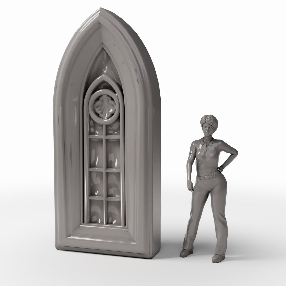 Productfoto diorama en modelbouw 1: Dioramagebouwen: smal gotisch kerkraam (Ref. 667D)