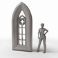 Productfoto diorama en modelbouw 1: Dioramagebouw: smal gotisch kerkraam (Ref. 668D)