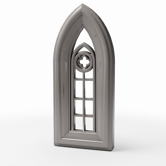 Productfoto diorama en modelbouw 0: Dioramagebouw: smal gotisch kerkraam (Ref. 668D)