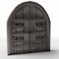 Productfoto diorama en modelbouw 3: Dioramagebouw: breed kerkportaal met dubbele deur (Ref. 669D)
