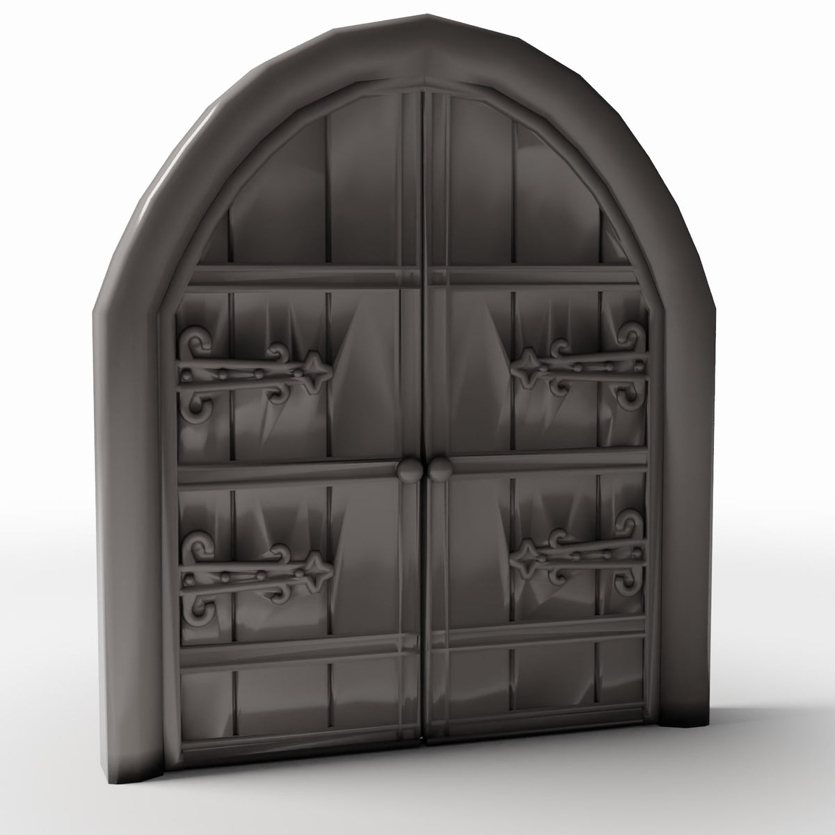 Productfoto diorama en modelbouw 3: Dioramagebouw: breed kerkportaal met dubbele deur (Ref. 669D)