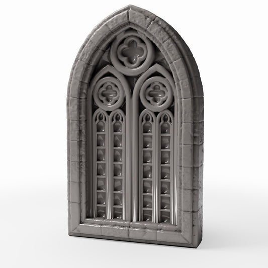 Productfoto diorama en modelbouw 0: Dioramagebouw: breed gotisch kerkraam (Ref. 678D)