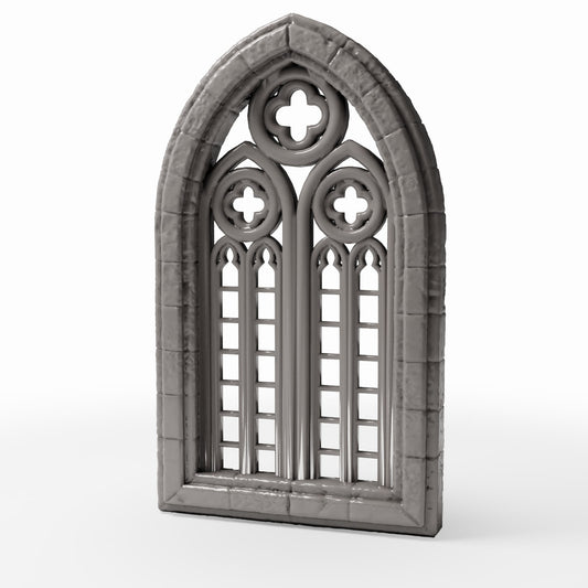 Productfoto diorama en modelbouw 0: Dioramagebouw: gotisch kerkraam als half raamelement (Ref. 679D)