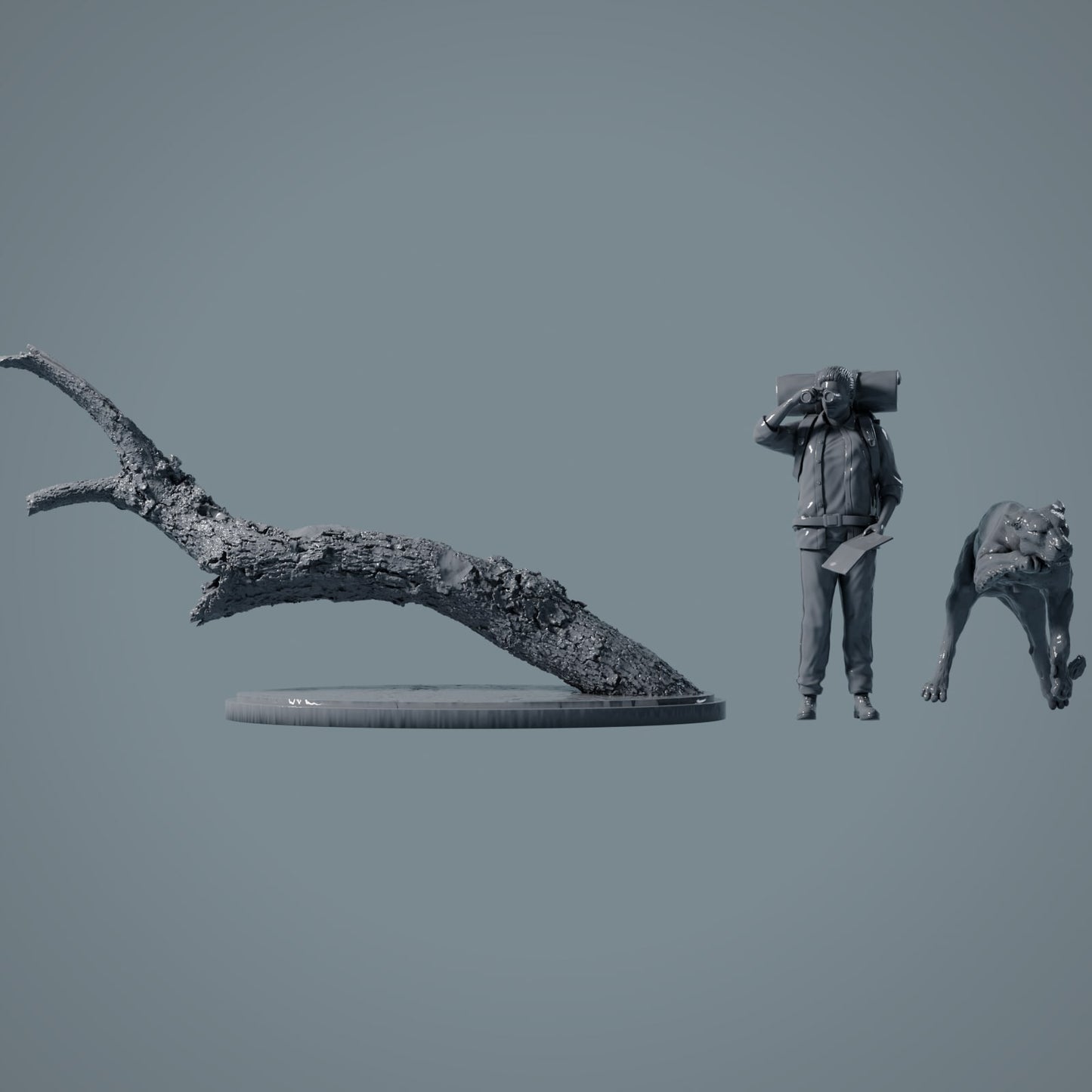 Wildlife figuur: Afrikaanse luipaard op boom (23_02_17)