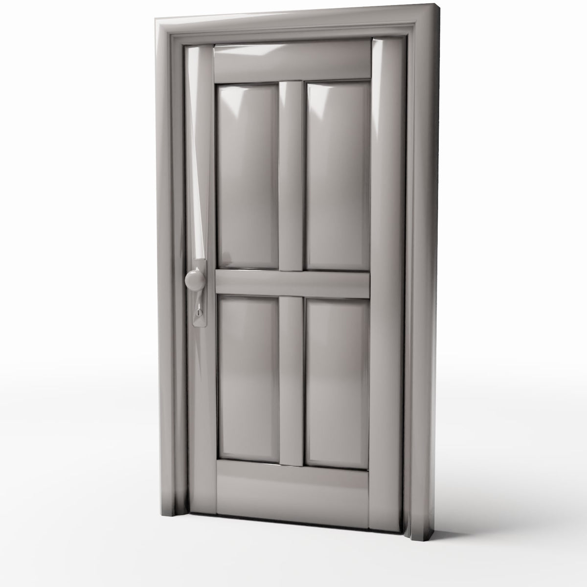 Productfoto diorama en modelbouw 0: Dioramagebouw: paneeldeur met deurknop (Ref. 707D)