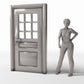 Productfoto diorama en modelbouw 1: Dioramagebouw: klassieke voordeur met raamvenster (Ref. 710D)
