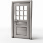 Productfoto diorama en modelbouw 0: Dioramagebouw: klassieke voordeur met raamvenster (Ref. 710D)
