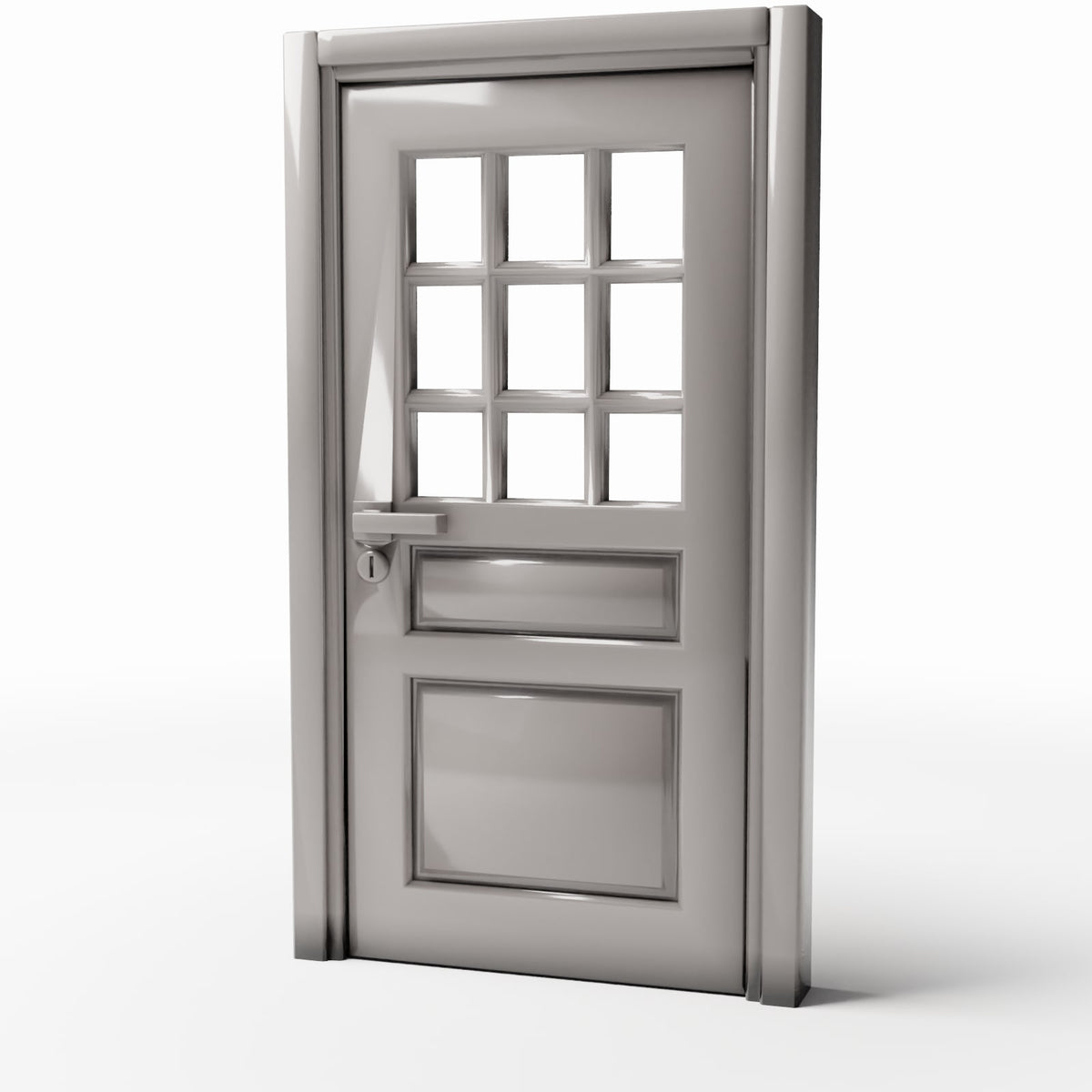 Productfoto diorama en modelbouw 0: Dioramagebouw: klassieke voordeur met raamvenster (Ref. 710D)