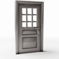 Productfoto diorama en modelbouw 3: Dioramagebouw: klassieke voordeur met raamvenster (Ref. 710D)