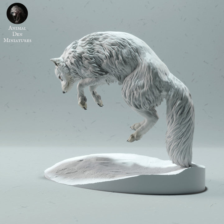 Productfoto dierenfiguur Animal Den Miniatures 3: pooldierenfiguur: springende poolvos (22_12_17)