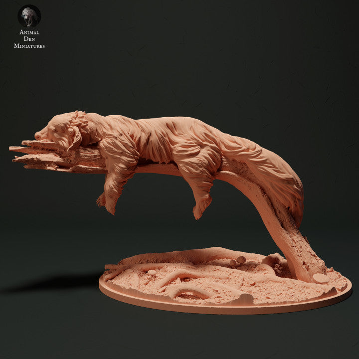Productfoto dierenfiguur Animal Den Miniatures 0: Wilde dierenfiguur: Binturong - slapend (23_05_06)