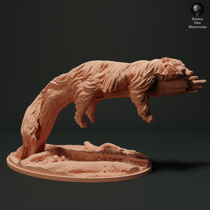 Productfoto dierenfiguur Animal Den Miniatures 1: Wilddierenfiguur: Binturong - slapend (23_05_06)