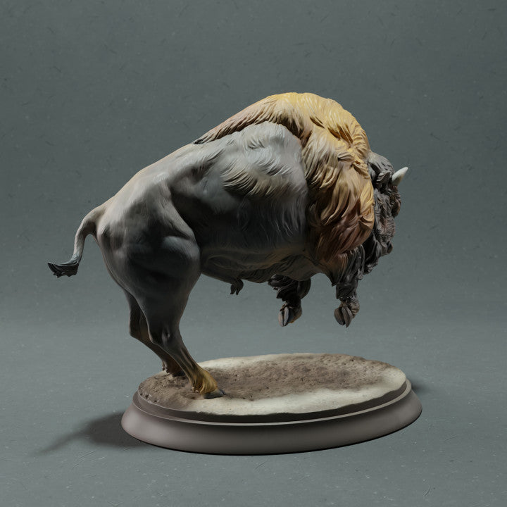 Productfoto dierenfiguur Animal Den Miniatures 3: Wilddierfiguur: Amerikaanse bizon - aanvallend (22_10_14)