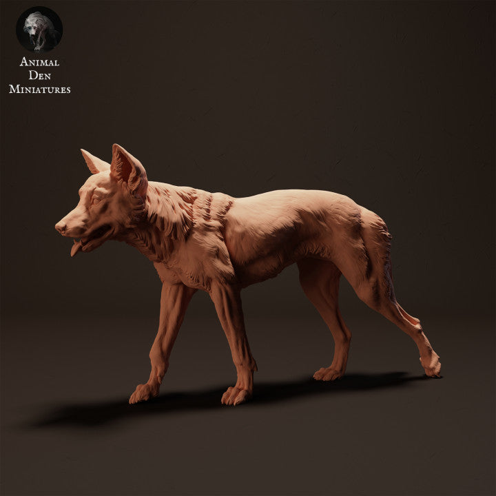 Productfoto dierenfiguur Animal Den Miniatures 0: Wilddierfiguur: Dingo - lopend (23_04_07)
