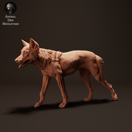 Productfoto dierenfiguur Animal Den Miniatures 0: Wilddierfiguur: Dingo - lopend (23_04_07)