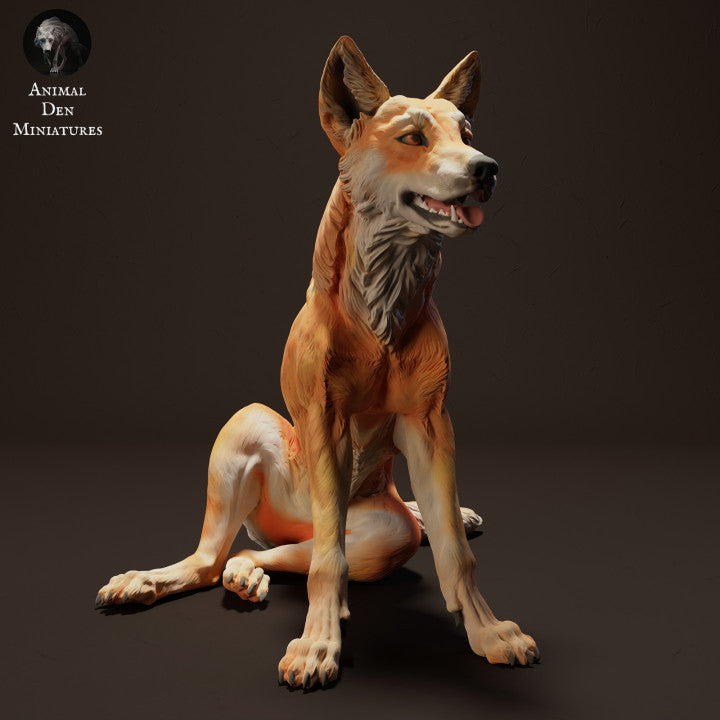 Productfoto dierenfiguur Animal Den Miniatures 0: wild dierfiguur: Dingo - zittend (23_04_08)