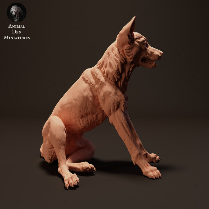 Productfoto dierenfiguur Animal Den Miniatures 1: Wildedierenfiguur: Dingo - zittend (23_04_08)