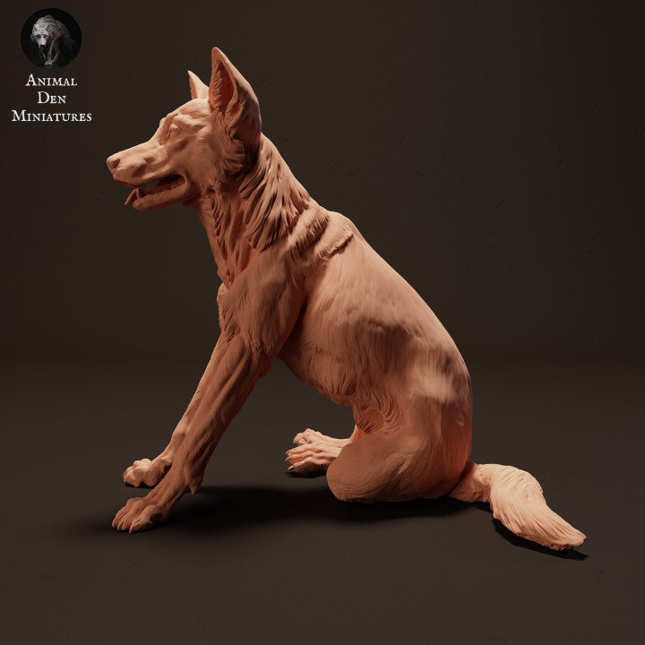 Productfoto dierenfiguur Animal Den Miniatures 2: Wilddierfiguur: dingo - zittend (23_04_08)