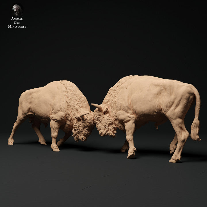 Produktfoto Tier Figur Diorama, Modellbau: 0: Bison Bullen Kampf: Tiere aus Europa