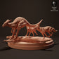 Productfoto dierenfiguur Animal Den Miniatures 0: Wildedierfiguur: dingo's jagen op een rode reuzenkangoeroe (23_04_09)