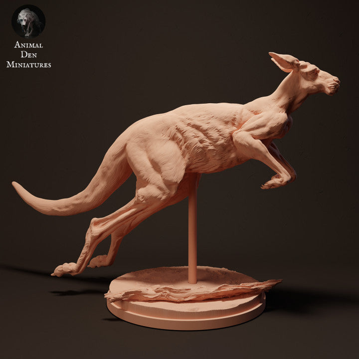 Productfoto dierenfiguur Animal Den Miniatures 1: Wilddierfiguur: Rood reuzenkangoeroe Jack - springend (23_04_04)