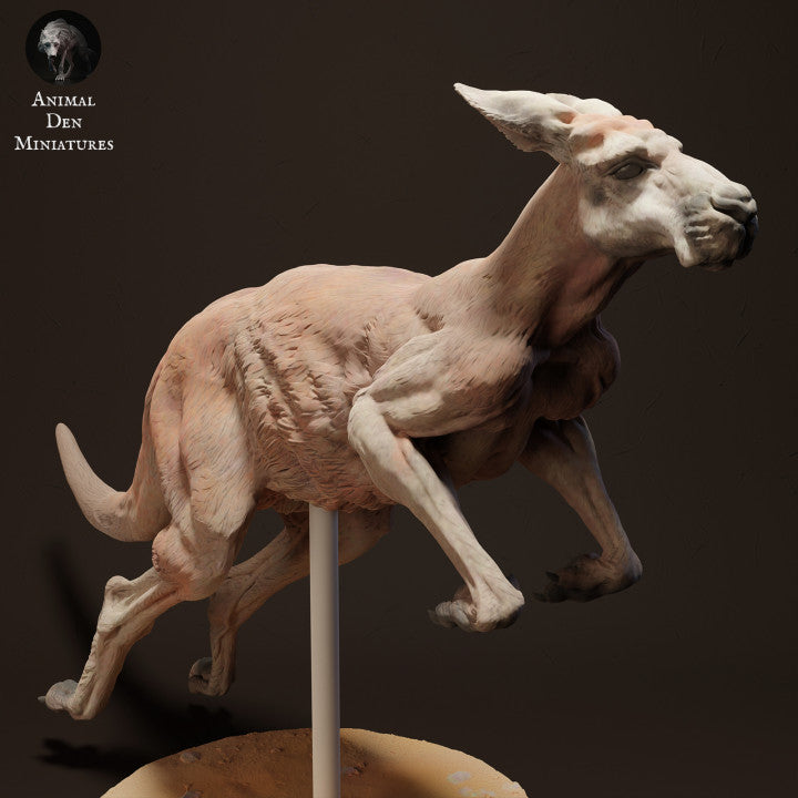 Productfoto dierenfiguur Animal Den Miniatures 2: Wilddierfiguur: rode reuzenkangoeroe Jack - springend (23_04_04)