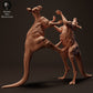 Productfoto dierenfiguur Animal Den Miniatures 1: wilde dierenfiguur: rode reuzenkangoeroes in gevecht (23_04_10)
