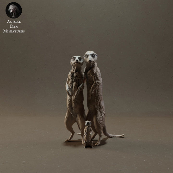 Productfoto dierenfiguur Animal Den Miniatures 0: wildedierenfiguren: stokstaartjesfamilie (23_03_08)