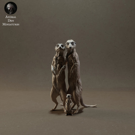 Productfoto dierenfiguur Animal Den Miniatures 0: wildedierenfiguren: stokstaartjesfamilie (23_03_08)