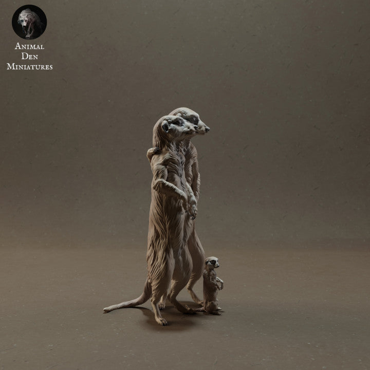 Productfoto dierenfiguur Animal Den Miniatures 1: Wilde dieren dierenfiguren: stokstaartjesfamilie (23_03_08)