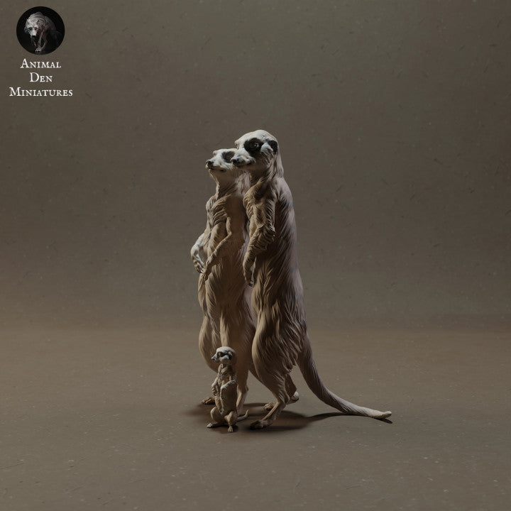 Productfoto dierenfiguur Animal Den Miniatures 3: dierenfiguren wilde dieren: stokstaartjesfamilie (23_03_08)