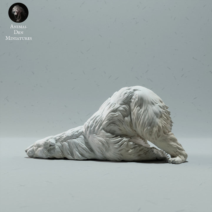 Productfoto dierenfiguur Animal Den Miniatures 0: Arctisch dierenfiguur: ijsbeer - zichzelf krabbend (23_01_08)