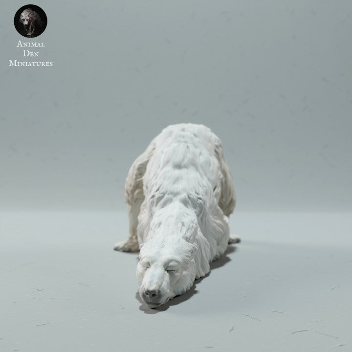Productfoto dierenfiguur Animal Den Miniatures 4: Arctische dierenfiguur: ijsbeer - krabbend (23_01_08)